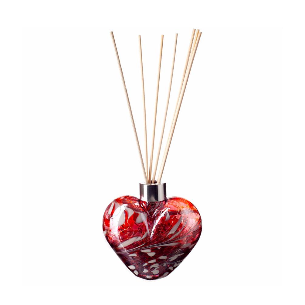 Amelia Art Glass Red, Pink & Violet Heart Reed Diffuser £15.74